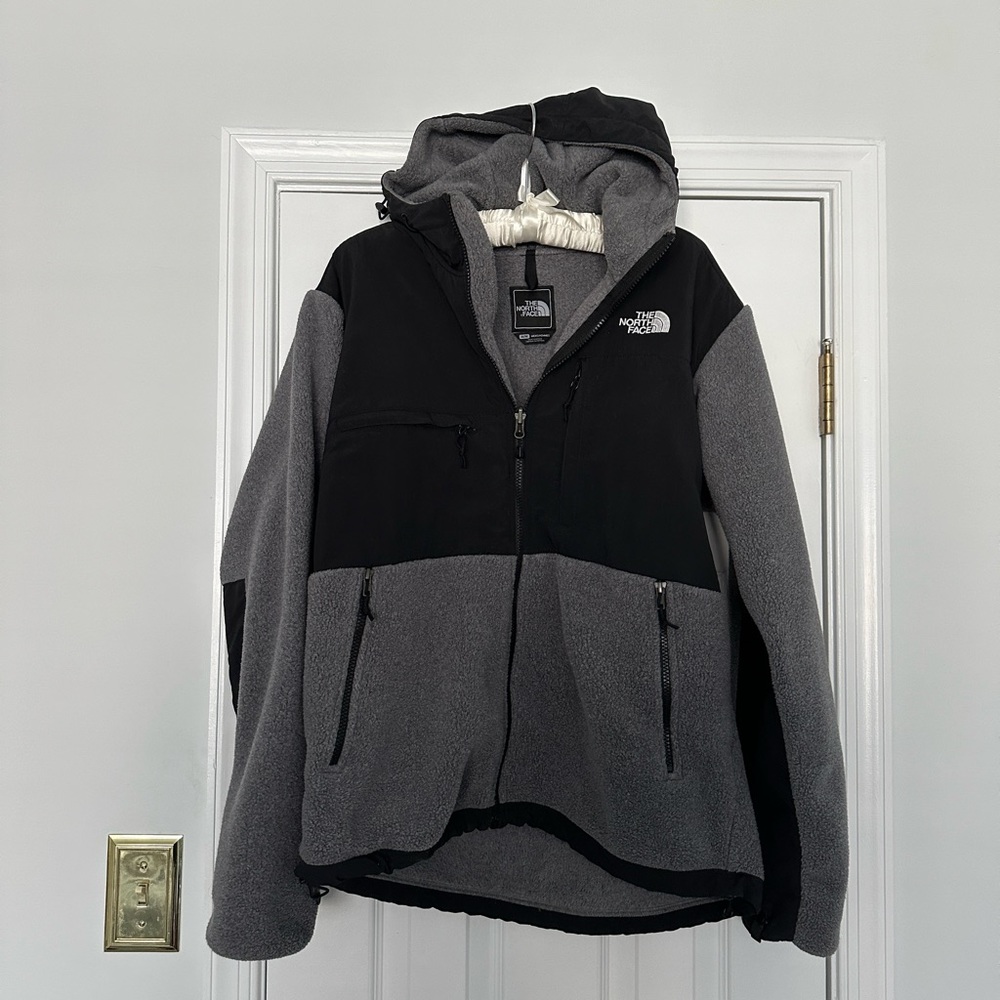 Men’s North Face Denali Full- Zip Fleece - Medium - Grey/Black